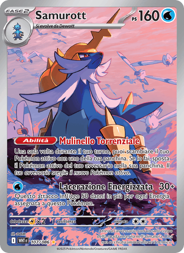 Samurott, card 107 from Fuoco Bianco