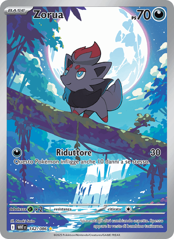 Zorua, carta 142 di Fuoco Bianco