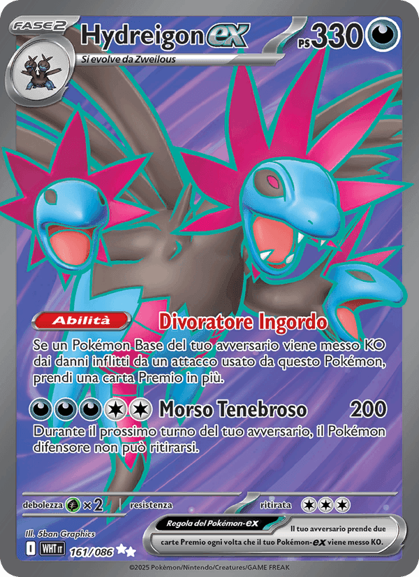 Hydreigon-ex, carta 161 di Fuoco Bianco