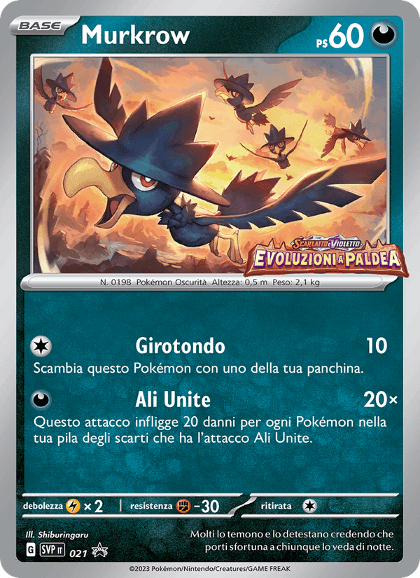 Murkrow, carte 021 de SVP Black Star Promos