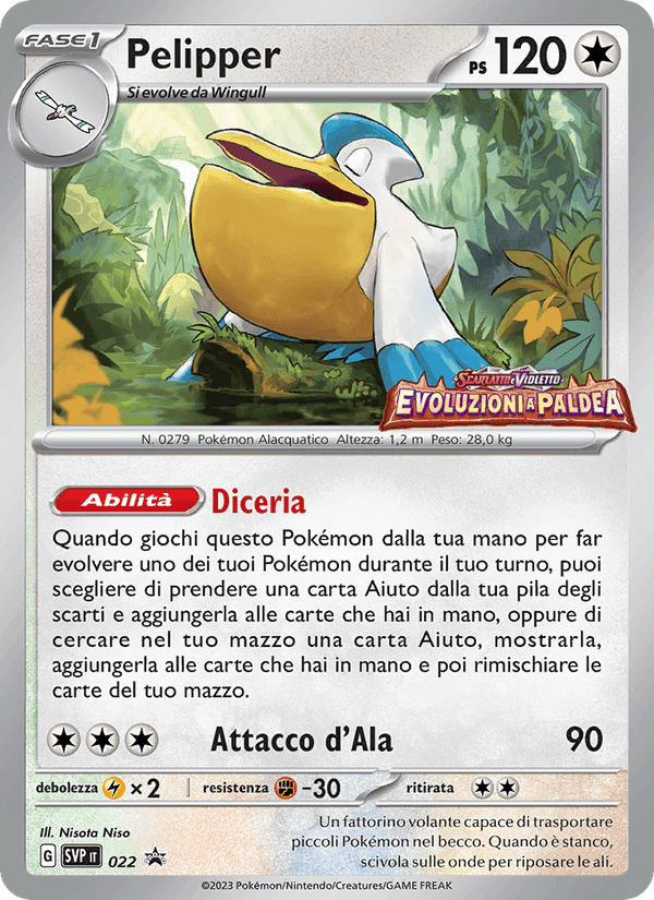 Pelipper, carte 022 de SVP Black Star Promos