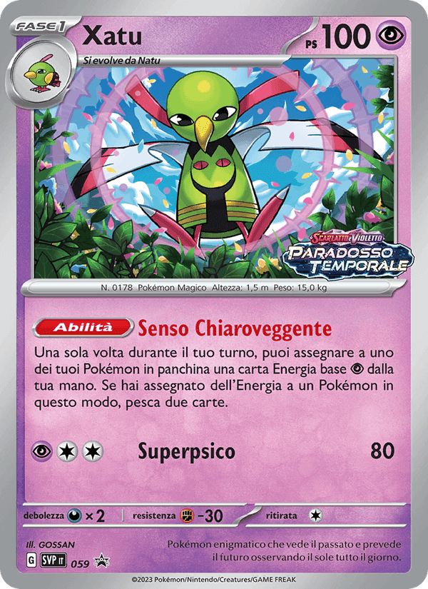 Xatu, carta 059 di SVP Black Star Promos