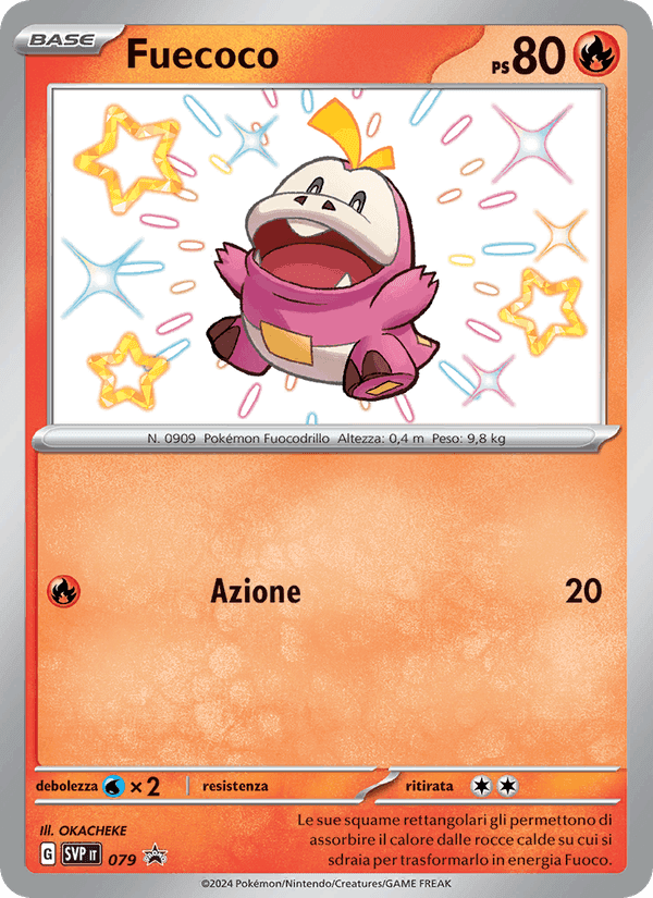 Fuecoco, carta 079 di SVP Black Star Promos