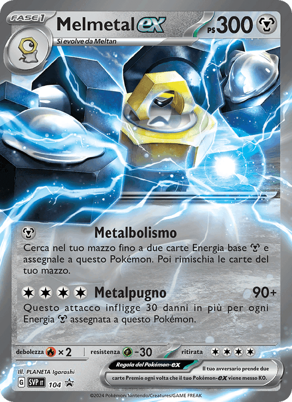 Melmetal-ex, carta 104 de SVP Black Star Promos