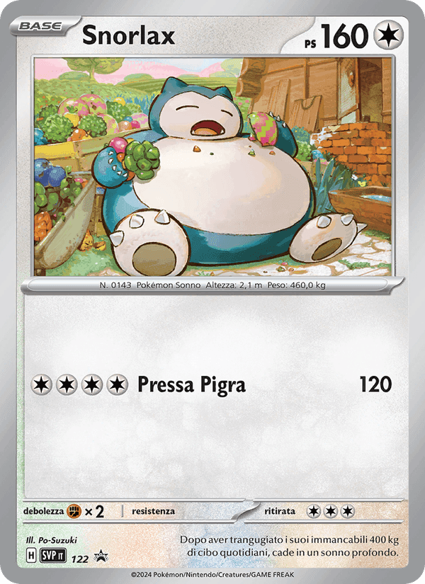 Snorlax, carta 122 de SVP Black Star Promos
