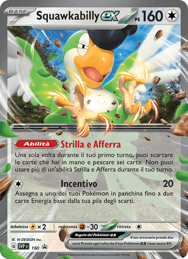 Squawkabilly-ex, card 160 from SVP Black Star Promos