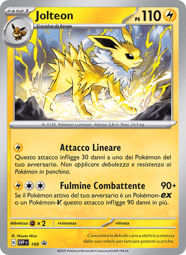 Jolteon, carta 169 di SVP Black Star Promos