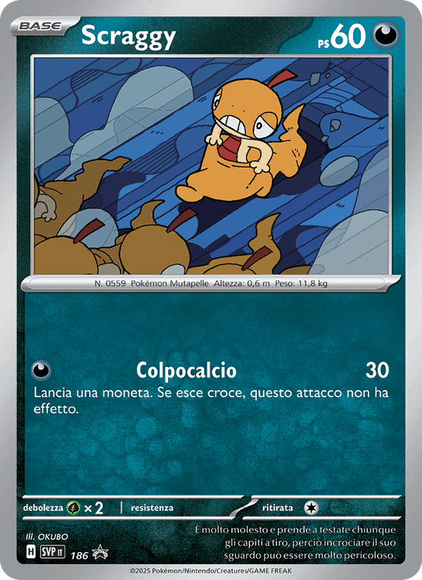 Scraggy, carte 186 de SVP Black Star Promos