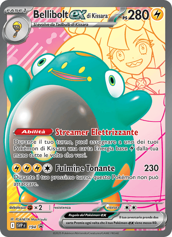 SVP Black Star Promos の 194 番、Bellibolt-ex di Kissara
