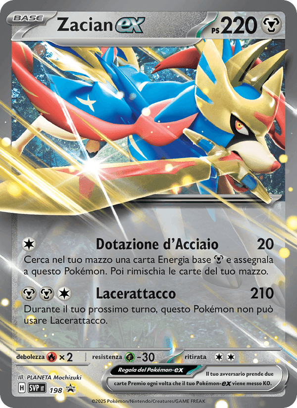 Zacian-ex, carta 198 di SVP Black Star Promos