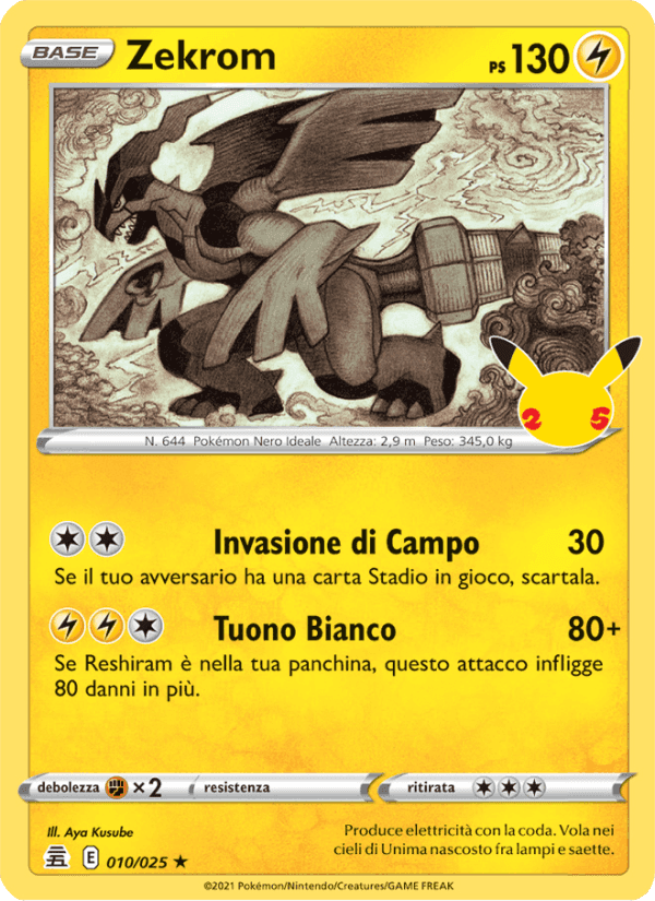 Zekrom, carta 10 di Gran Festa