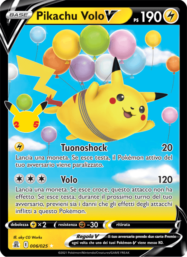 Pikachu Volo V, carta 6 di Gran Festa