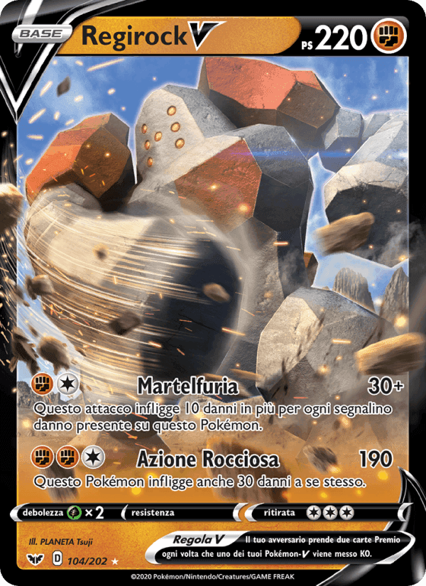 Regirock V, carta 104 di Spada e Scudo