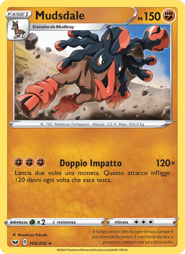 Mudsdale, carta 106 di Spada e Scudo