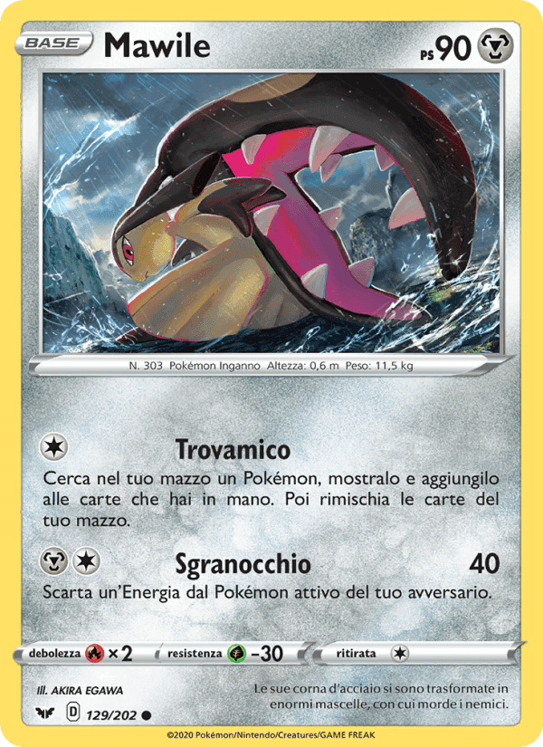 Mawile, carta 129 di Spada e Scudo