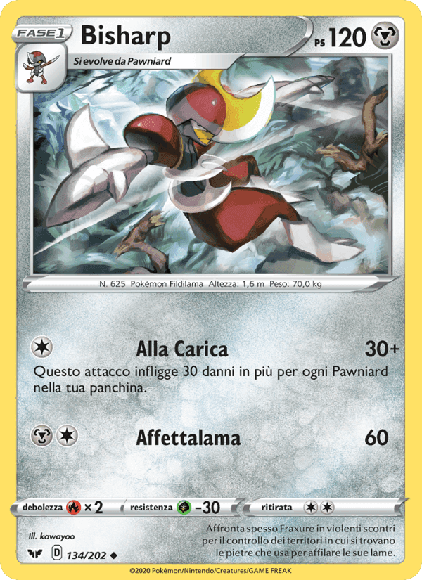 Bisharp, card 134 from Spada e Scudo
