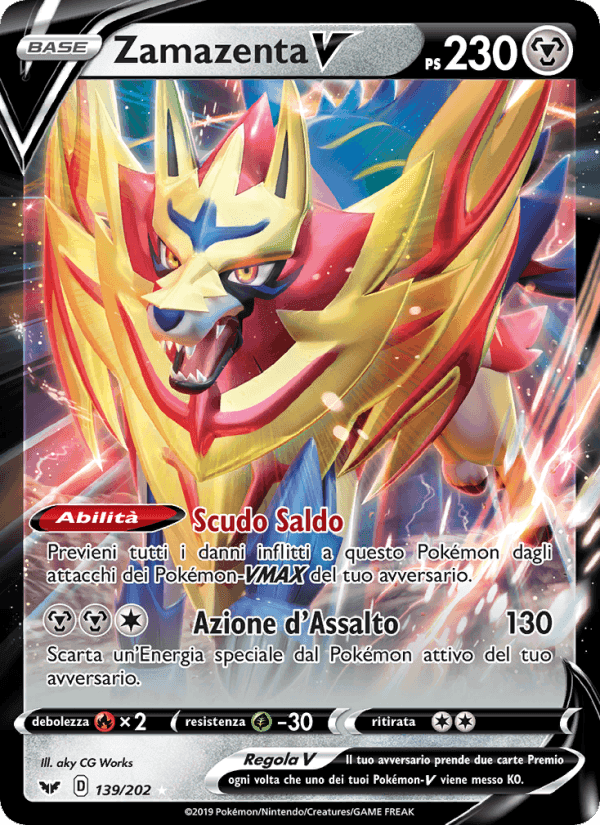Zamazenta V, card 139 from Spada e Scudo