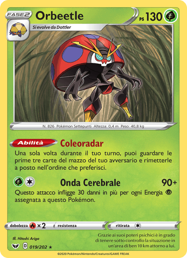 Orbeetle, carta 19 di Spada e Scudo