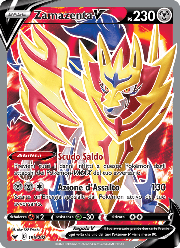 Zamazenta V, card 196 from Spada e Scudo