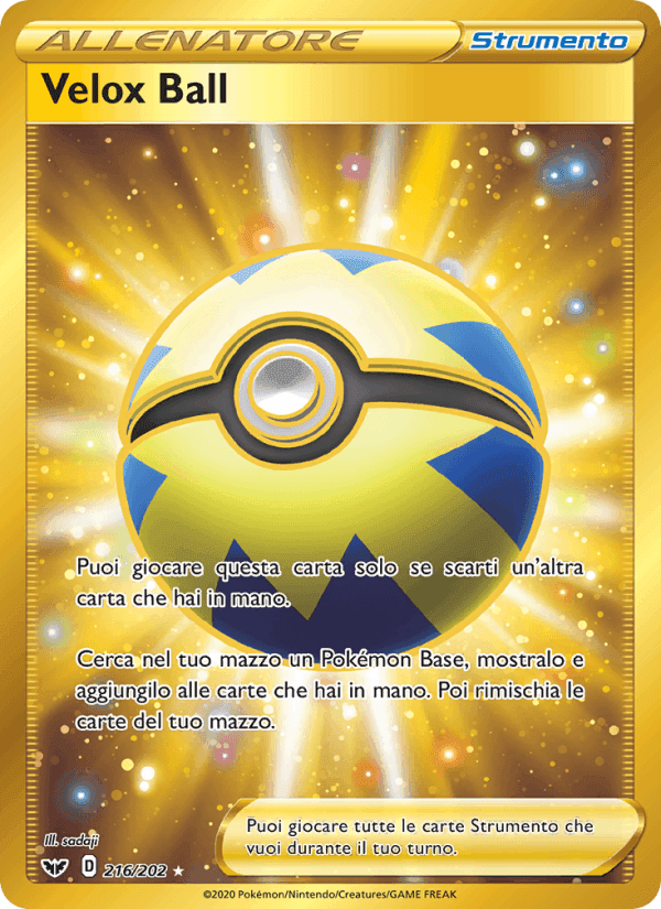 Velox Ball, carta 216 di Spada e Scudo