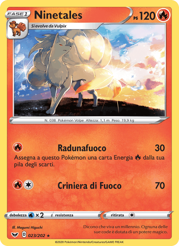 Ninetales, carta 23 di Spada e Scudo