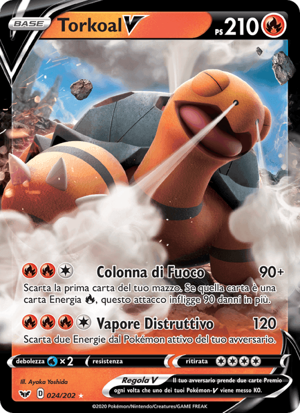 Torkoal V, carta 24 di Spada e Scudo