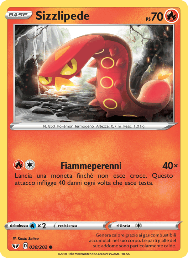Sizzlipede, carta 38 di Spada e Scudo