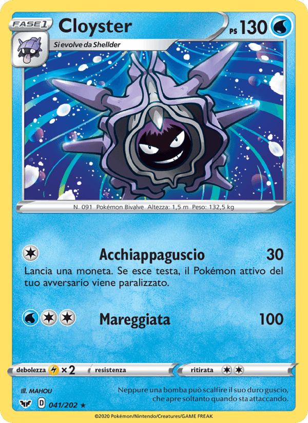 Cloyster, carta 41 de Spada e Scudo