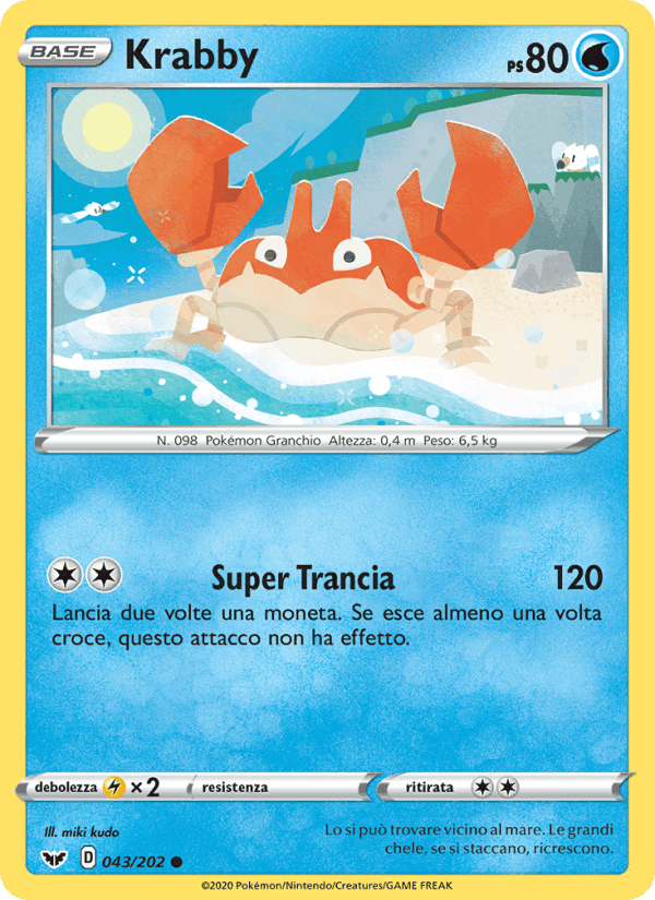 Krabby, carta 43 di Spada e Scudo