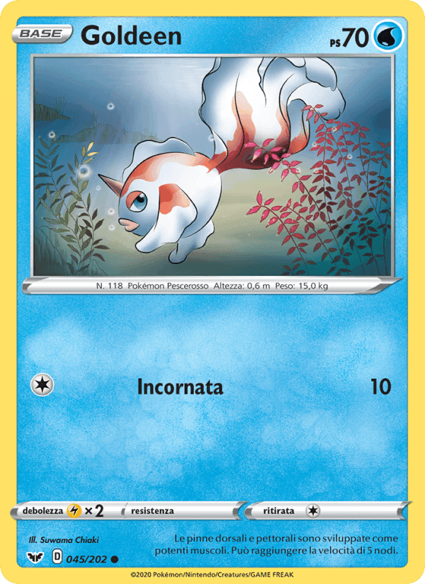 Goldeen, carta 45 di Spada e Scudo