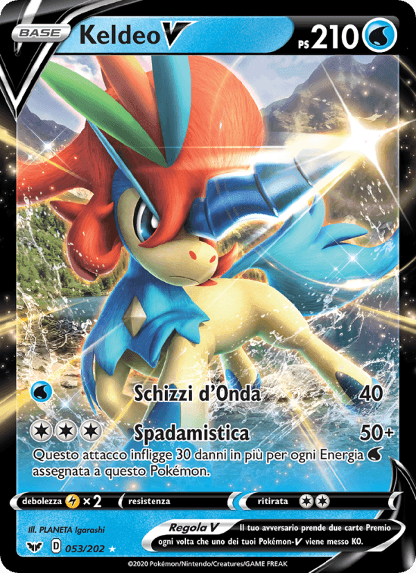 Keldeo V, carta 53 di Spada e Scudo