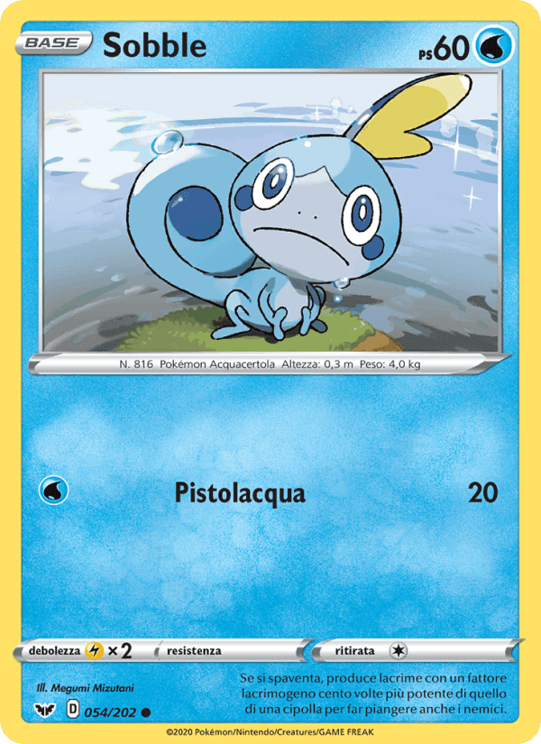 Sobble, carta 54 di Spada e Scudo