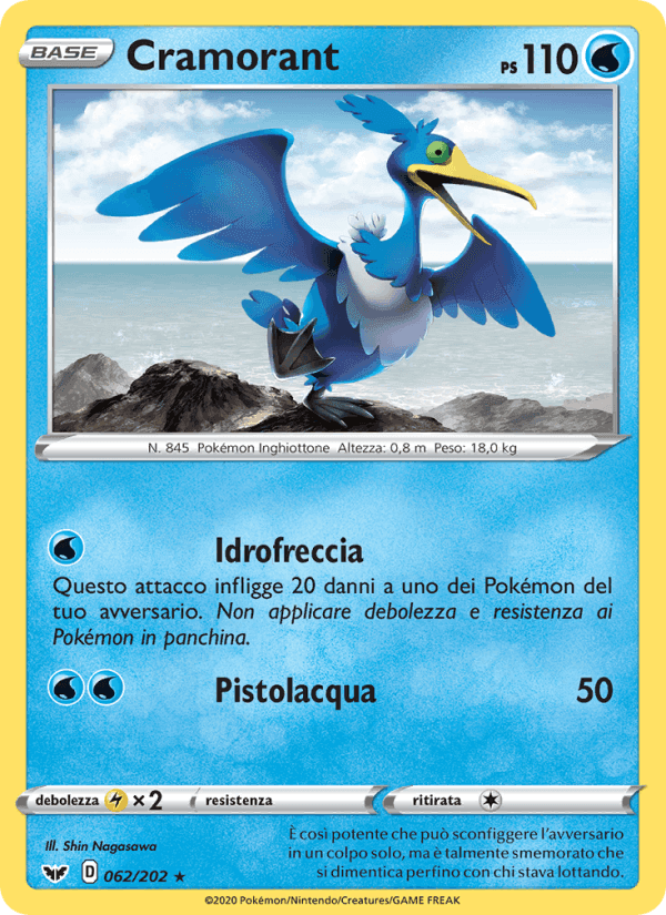 Cramorant, carta 62 de Spada e Scudo
