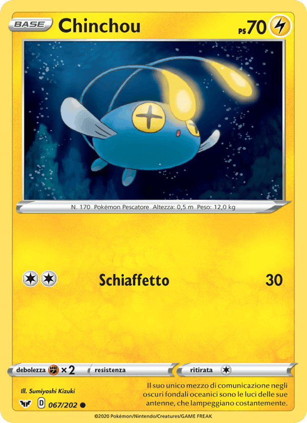 Chinchou, carta 67 di Spada e Scudo