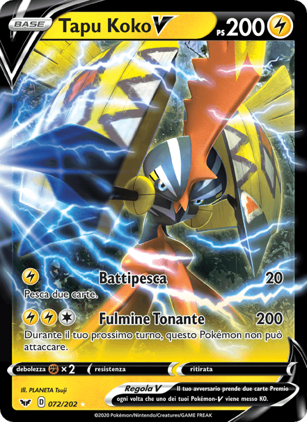 Tapu Koko V, carta 72 di Spada e Scudo