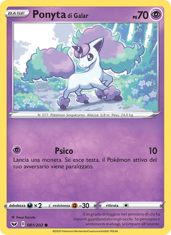 Ponyta di Galar, carta 81 de Spada e Scudo