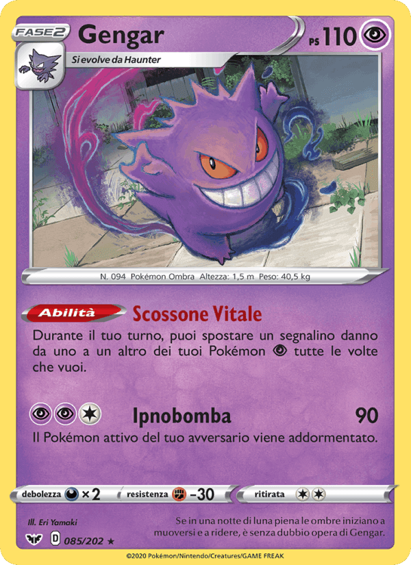 Gengar, carta 85 di Spada e Scudo