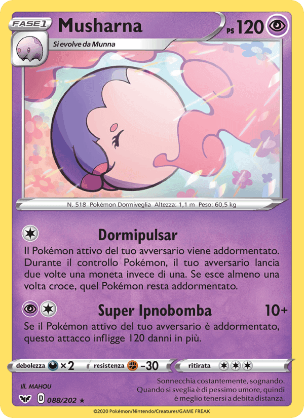Musharna, carta 88 di Spada e Scudo