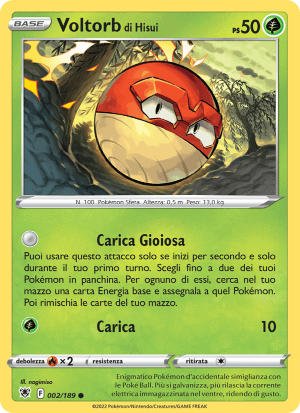 Voltorb di Hisui, carte 002 de Lucentezza Siderale