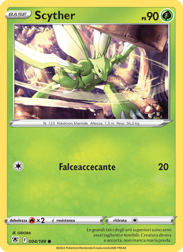 Scyther, carta 004 di Lucentezza Siderale