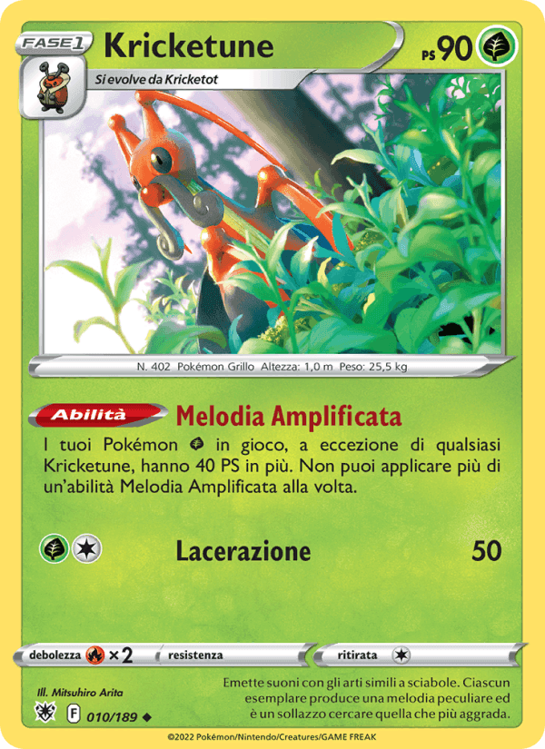 Kricketune, carta 010 di Lucentezza Siderale