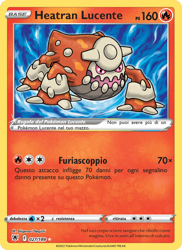 Heatran Lucente, carta 027 di Lucentezza Siderale