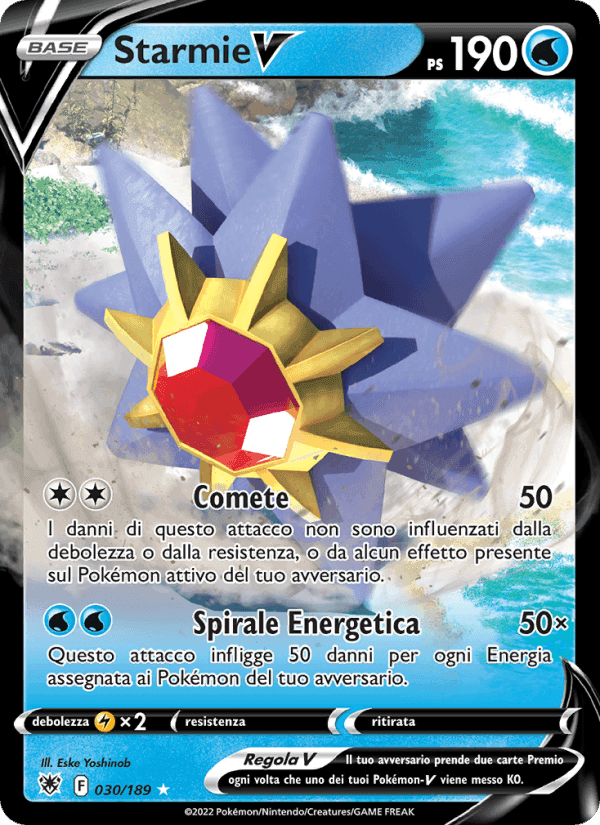 Starmie V, carta 030 di Lucentezza Siderale