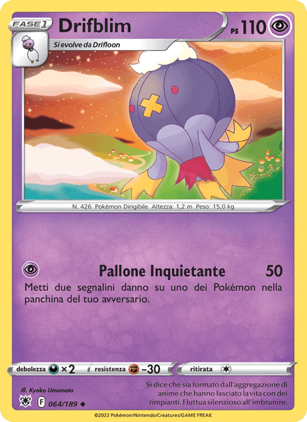 Drifblim, card 064 from Lucentezza Siderale