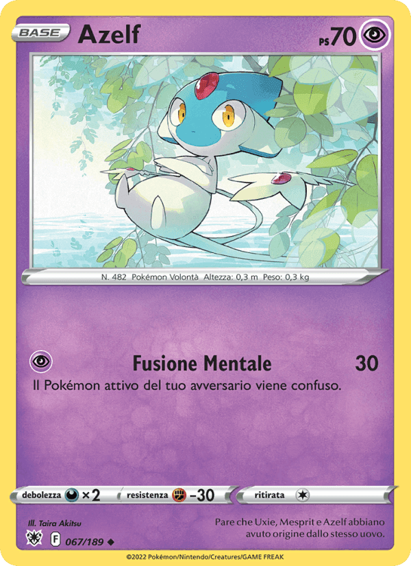 Azelf, card 067 from Lucentezza Siderale