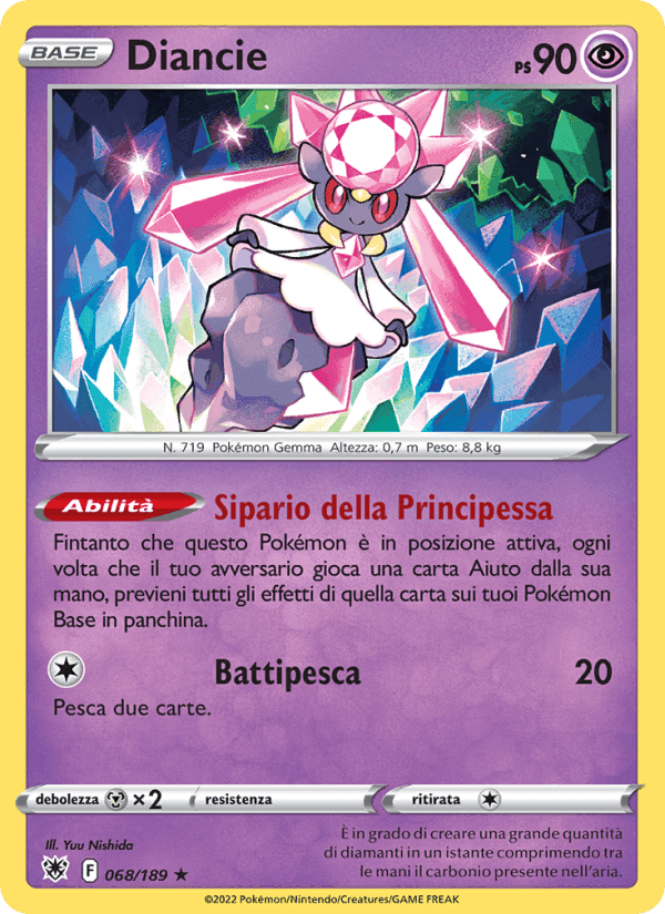 Diancie, card 068 from Lucentezza Siderale