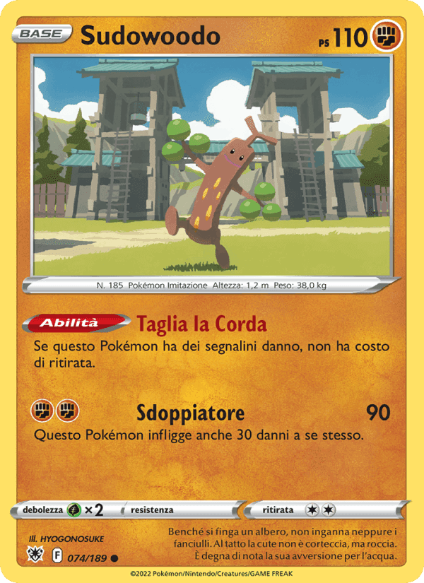 Sudowoodo, card 074 from Lucentezza Siderale
