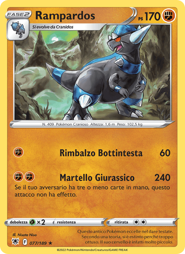 Rampardos, carta 077 de Lucentezza Siderale
