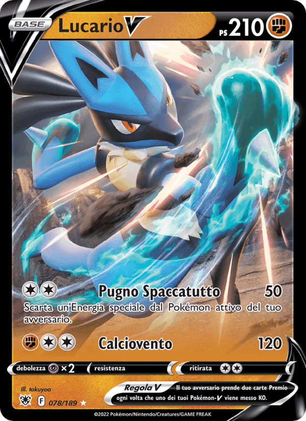 Lucario V, carta 078 di Lucentezza Siderale