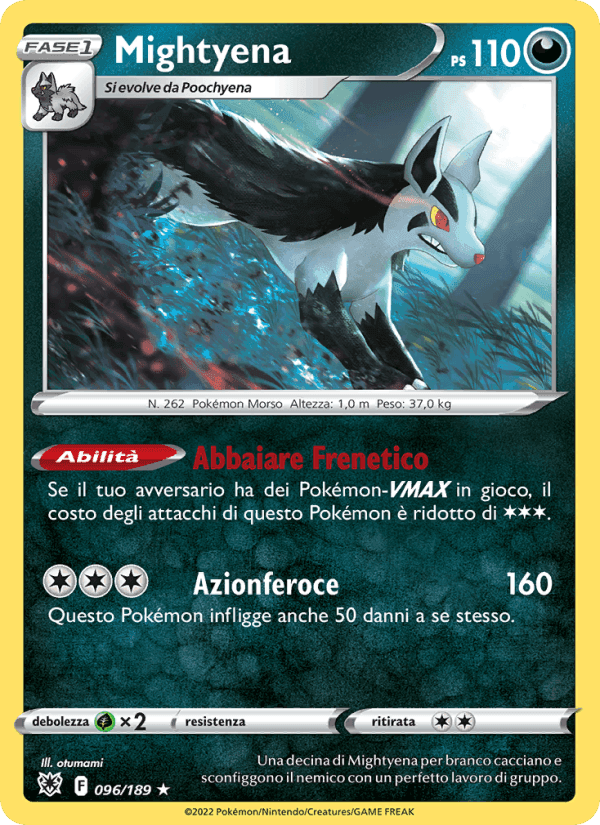Mightyena, card 096 from Lucentezza Siderale